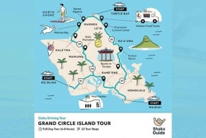 Excursão à Ilha do Grande Círculo em Oahu: Guia de turismo em áudio