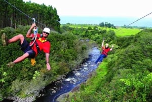 Hakalau: 9-Line Zipline Adventure with Umauma Falls View