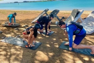 Hawaï: Elektrische draagvleugelboot groepsles surfen