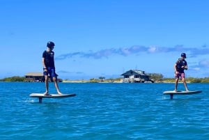 Hawaï: Elektrische draagvleugelboot groepsles surfen
