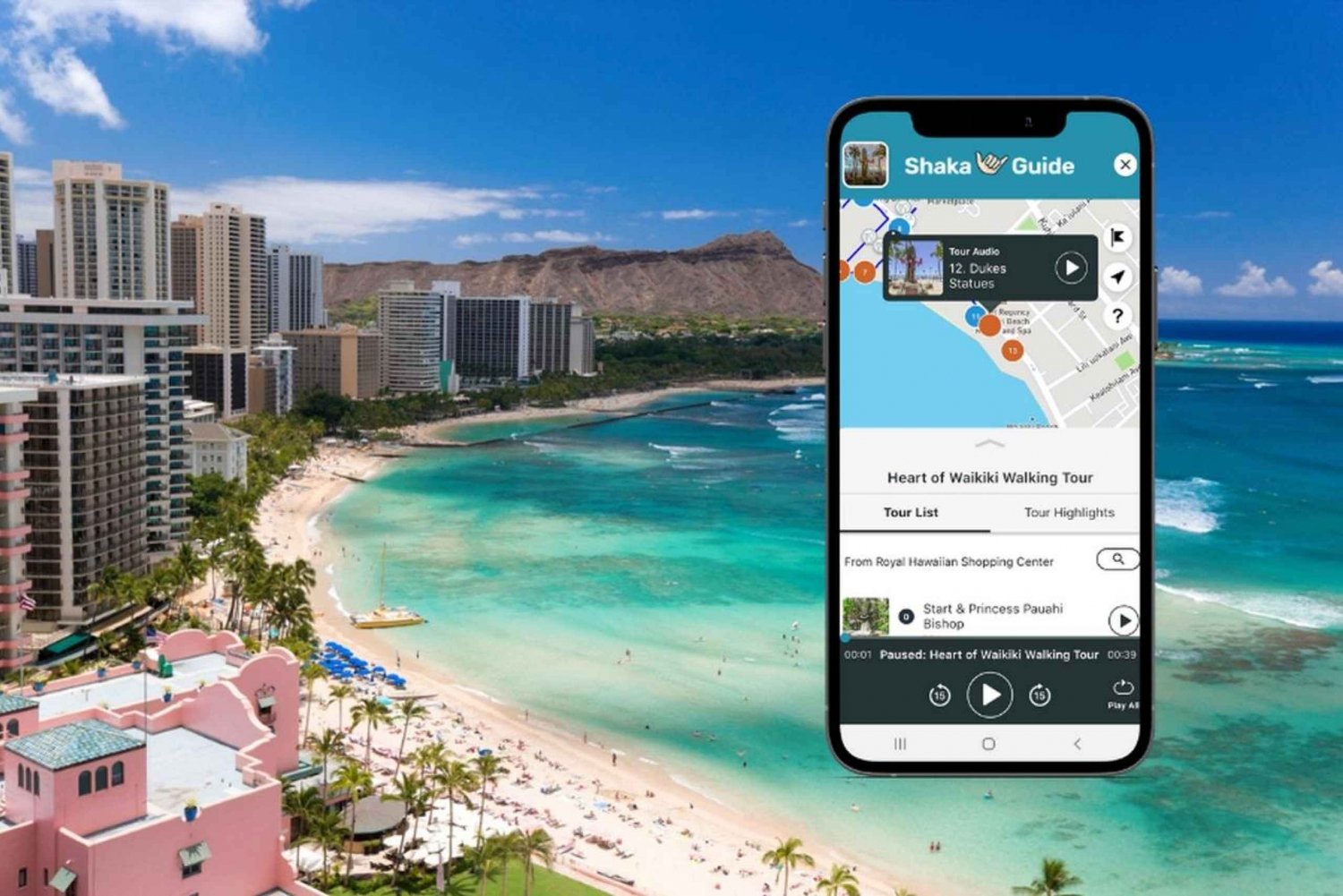 Tour a piedi del cuore di Waikiki: Guida audioguida