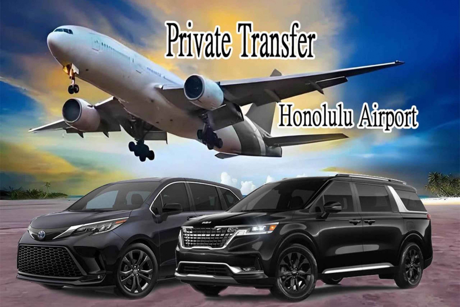 【ARRIVAL】Honolulu lufthavn - Privat transport til Waikiki
