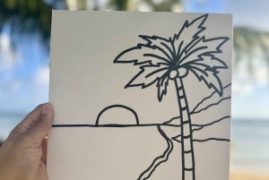 ホノルル：人里離れたビーチサイドで楽しむ贅沢なピクニックと絵画体験