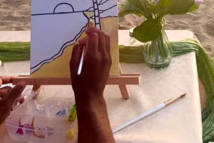 ホノルル：人里離れたビーチサイドで楽しむ贅沢なピクニックと絵画体験