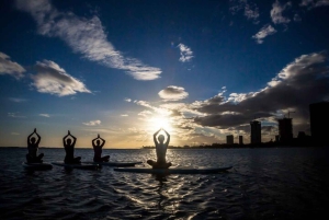 Гонолулу: занятия йогой SUP на закате