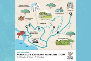 Wycieczka po przydomowym lesie deszczowym w Honolulu: Audioprzewodnik z przewodnikiem
