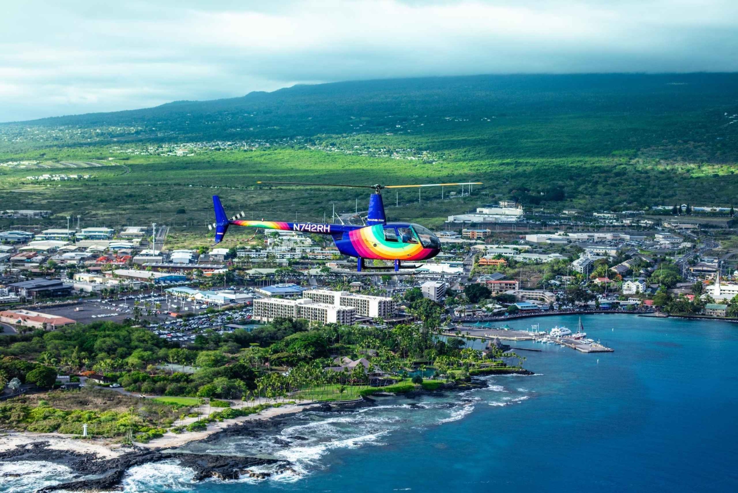 Kailua-Kona: Wycieczka helikopterem na wulkan Hualalai Doors On/Off