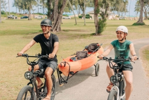 Kailua, Oahu: Excursión guiada en bicicleta eléctrica y kayak a las islas Mokulua