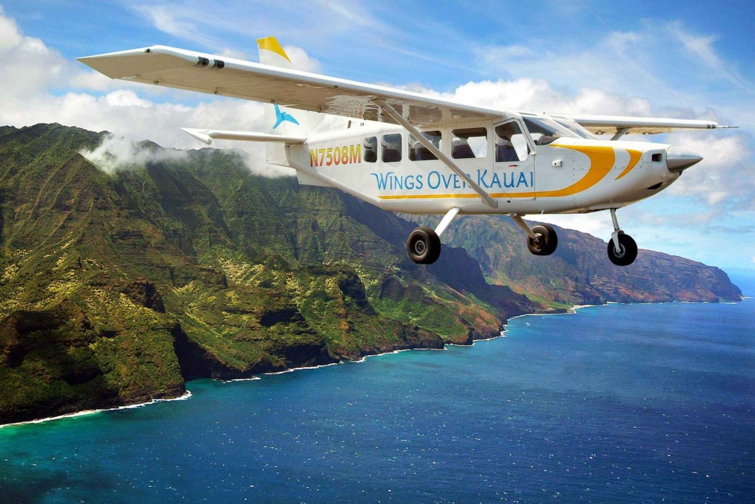 Kauai : survol de la côte Na Pali et de l'ensemble de l'île de Kauai