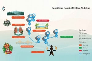 Kauai : visite guidée audioguide des hauts lieux de l'île