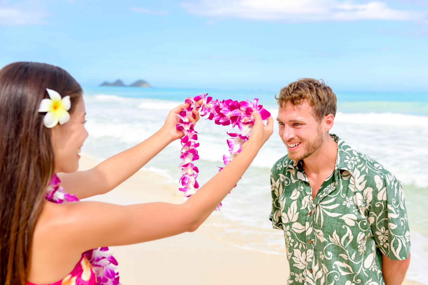 Kauai: Lihue flyplass bryllupsreise Lei hilsen
