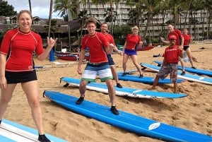 Kauai: surfen op het strand van Kalapaki