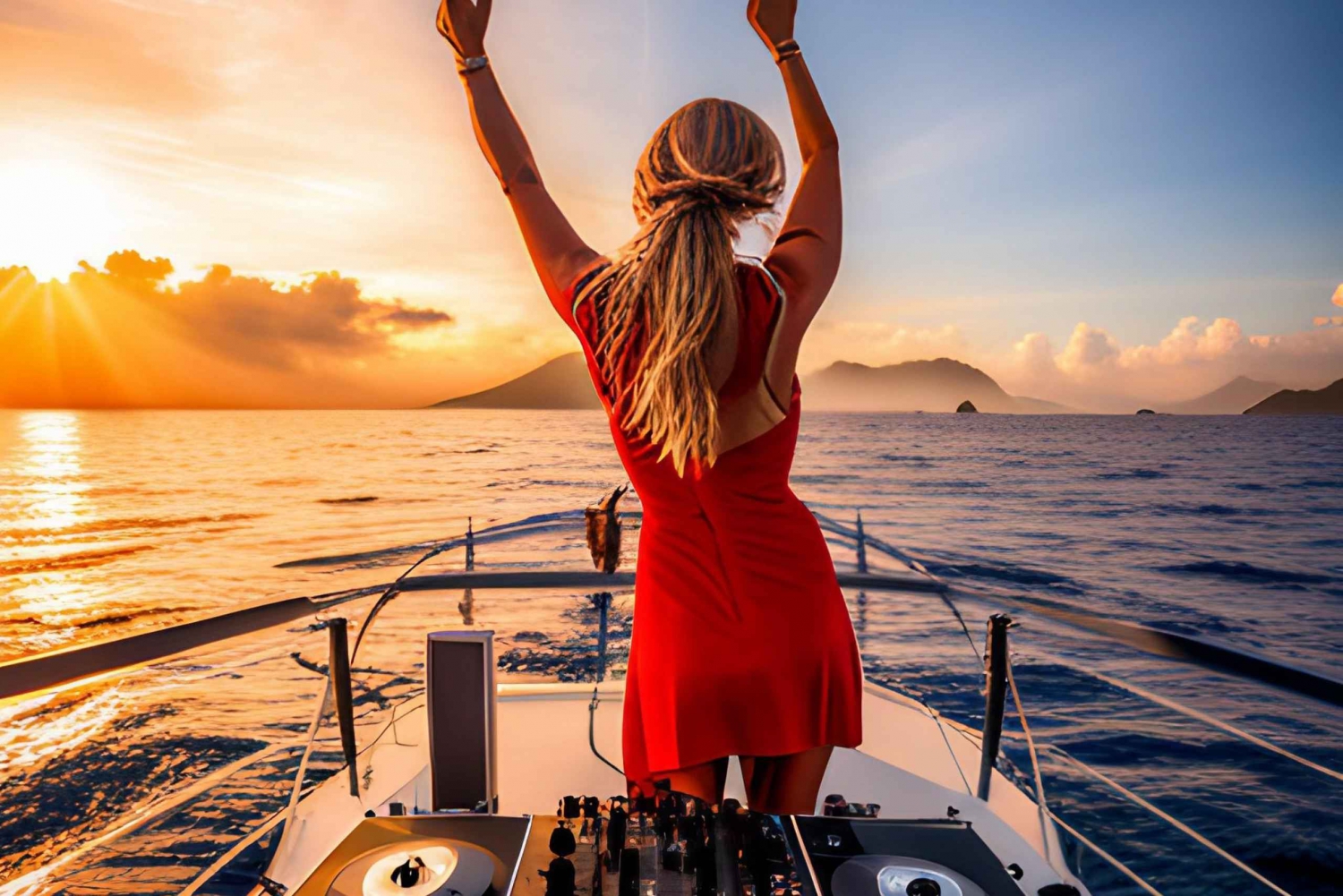 Maui Boat Party + LIVE DJ + snorkling i solnedgangen