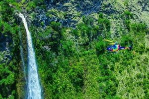 火山と滝での贅沢なピクニック：プライベートヘリコプター