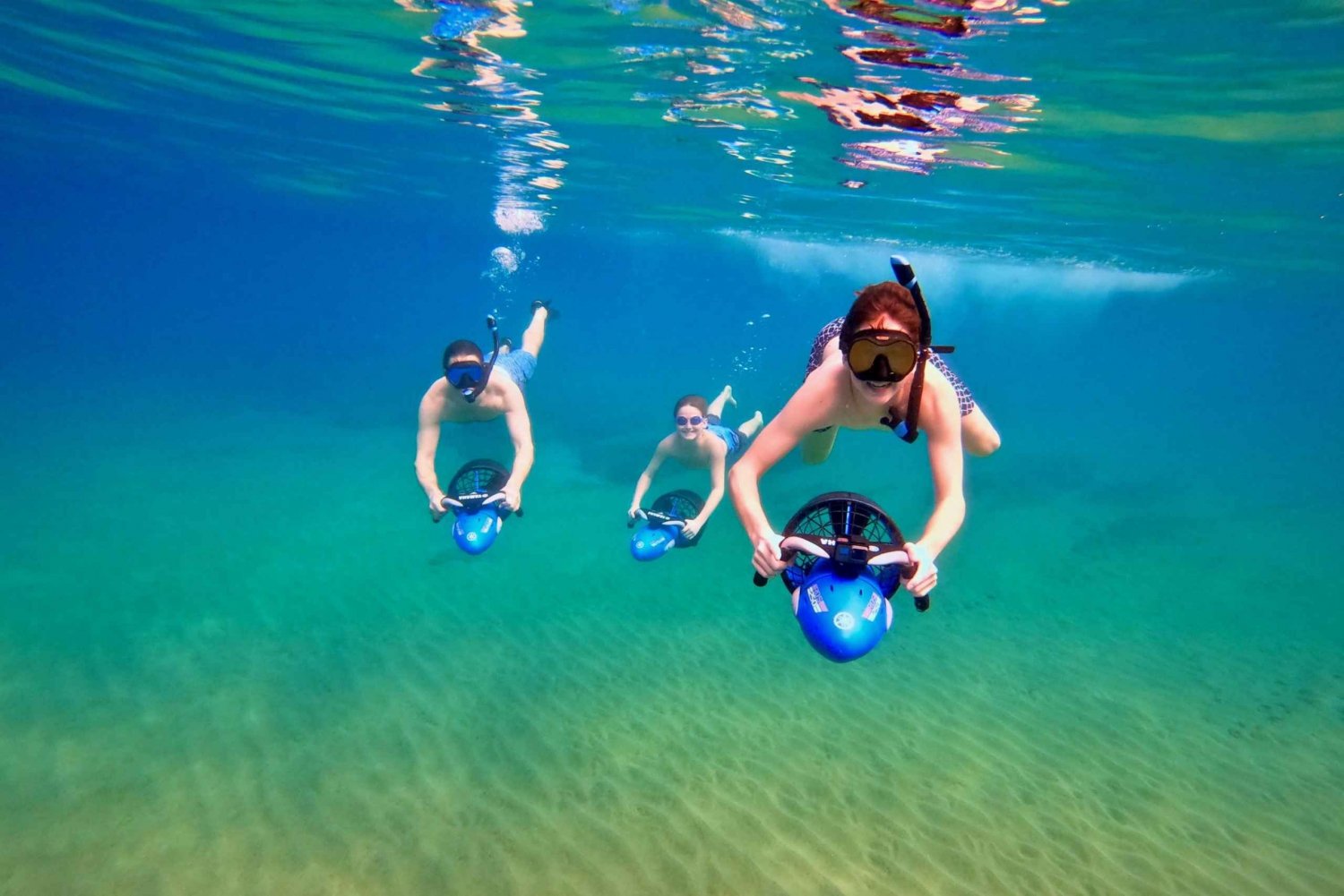 Maui : Visite guidée en scooter des mers avec plongée en apnée