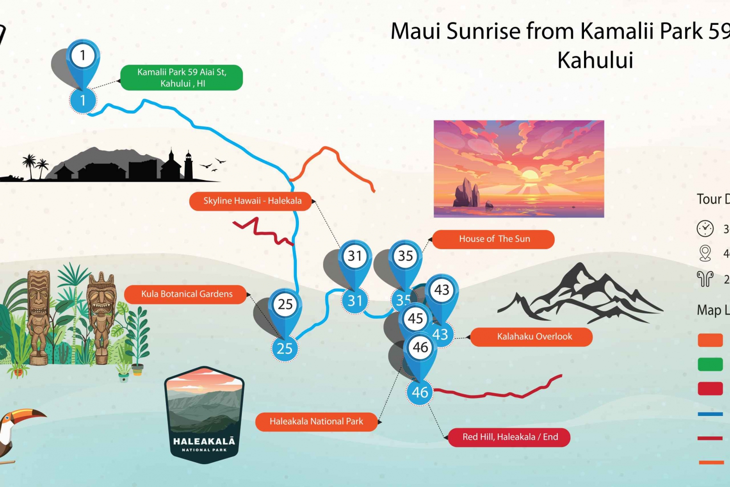 Maui: Sunrise Self-Guided Driving Tour