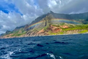 Ваймеа: Морские пещеры на плоту Зодиак на побережье На Пали + трубка