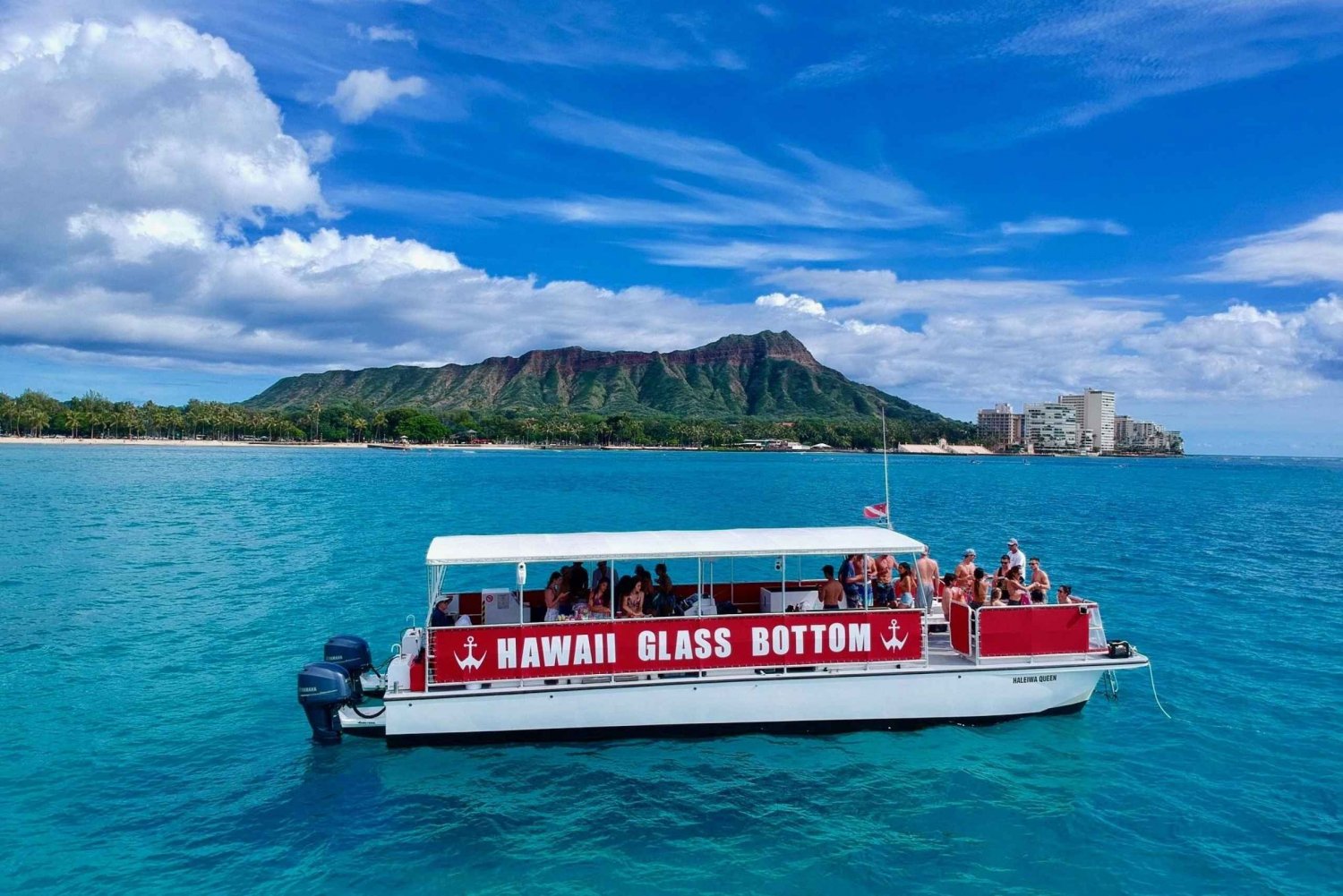 Honolulu : Tour en bateau à fond de verre le long de la côte sud d'Oahu