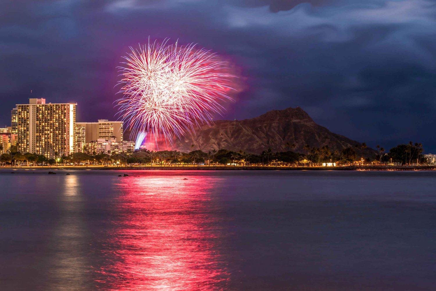 Oahu Friday Night Sunset Tour with Waikiki Fireworks in Hawaii My