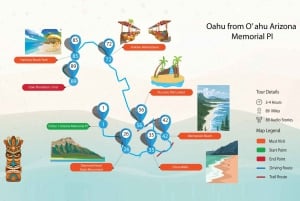 Oahu: Grand Circle Island - selvguidet kjøretur med audioguide