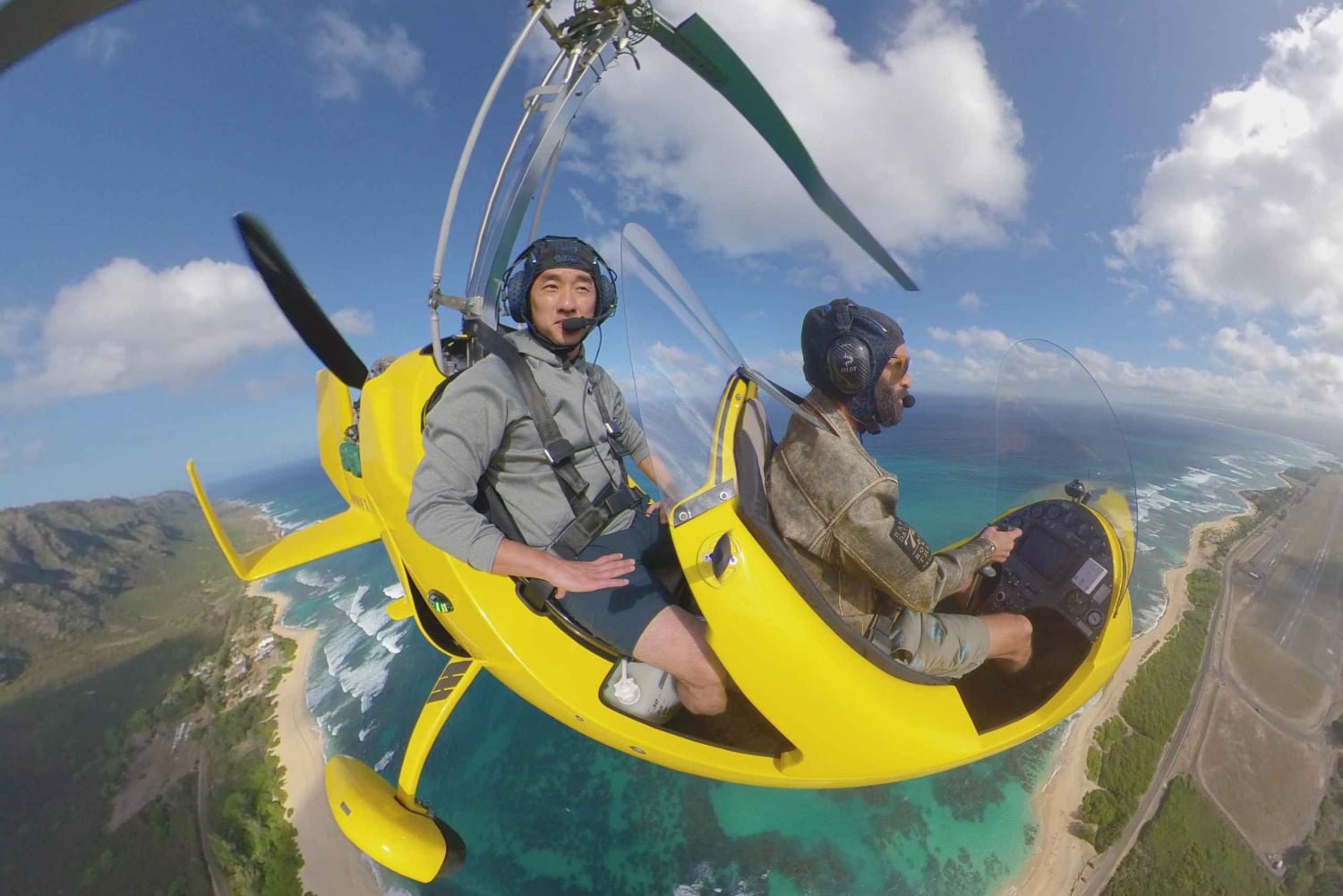 Oahu: Tragschrauberflug über die Nordküste von Oahu Hawaii
