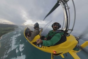 Oahu: voo de giroplano sobre a costa norte de Oahu, Havaí