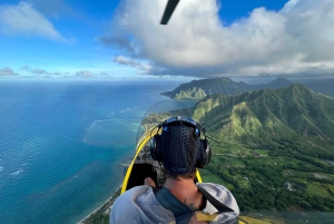 Oahu: Flyvning over North Shore of Oahu Hawaii: Gyroplane Flight