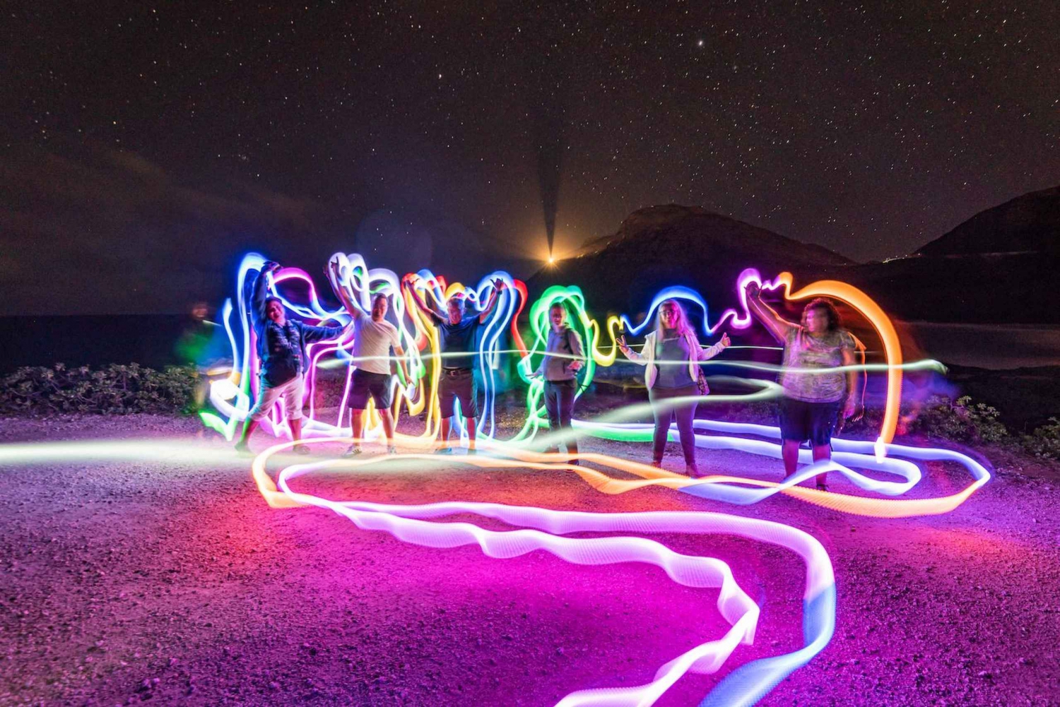 Оаху: фотография ночного неба Гонолулу и тур по рисованию светом