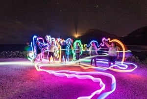 Excursion unique à Honolulu au coucher du soleil et au Light Painting