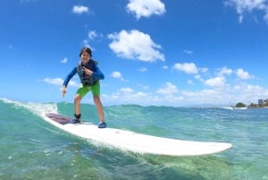 Oahu: lekcja surfingu dla dzieci na plaży Waikiki (do 12 lat)