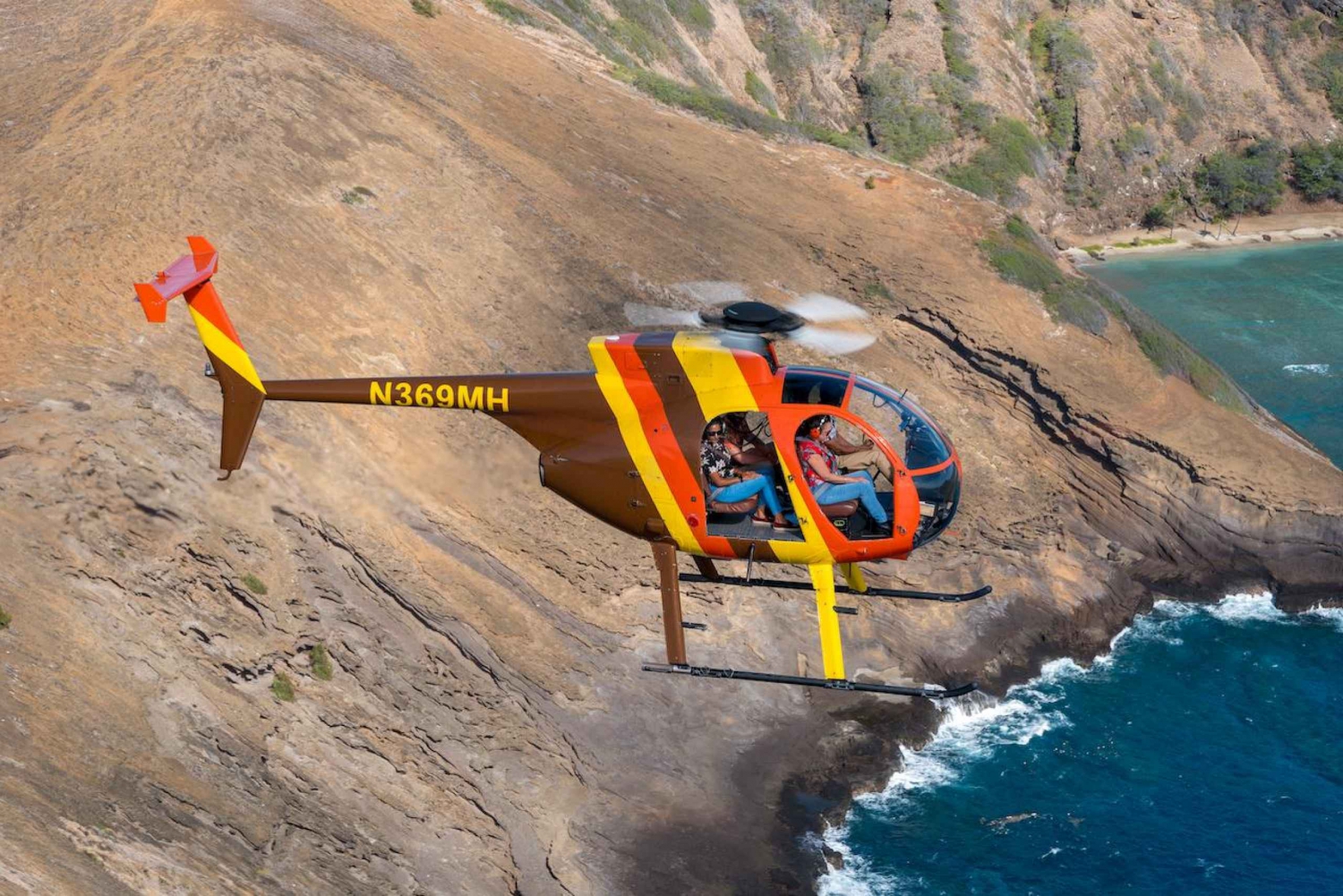 Oahu : Tour d'hélicoptère Magnum PI Doors-Off