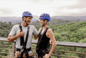 Oahu: Przygoda na linach na północnym wybrzeżu z przejażdżką quadami i wycieczką po farmie