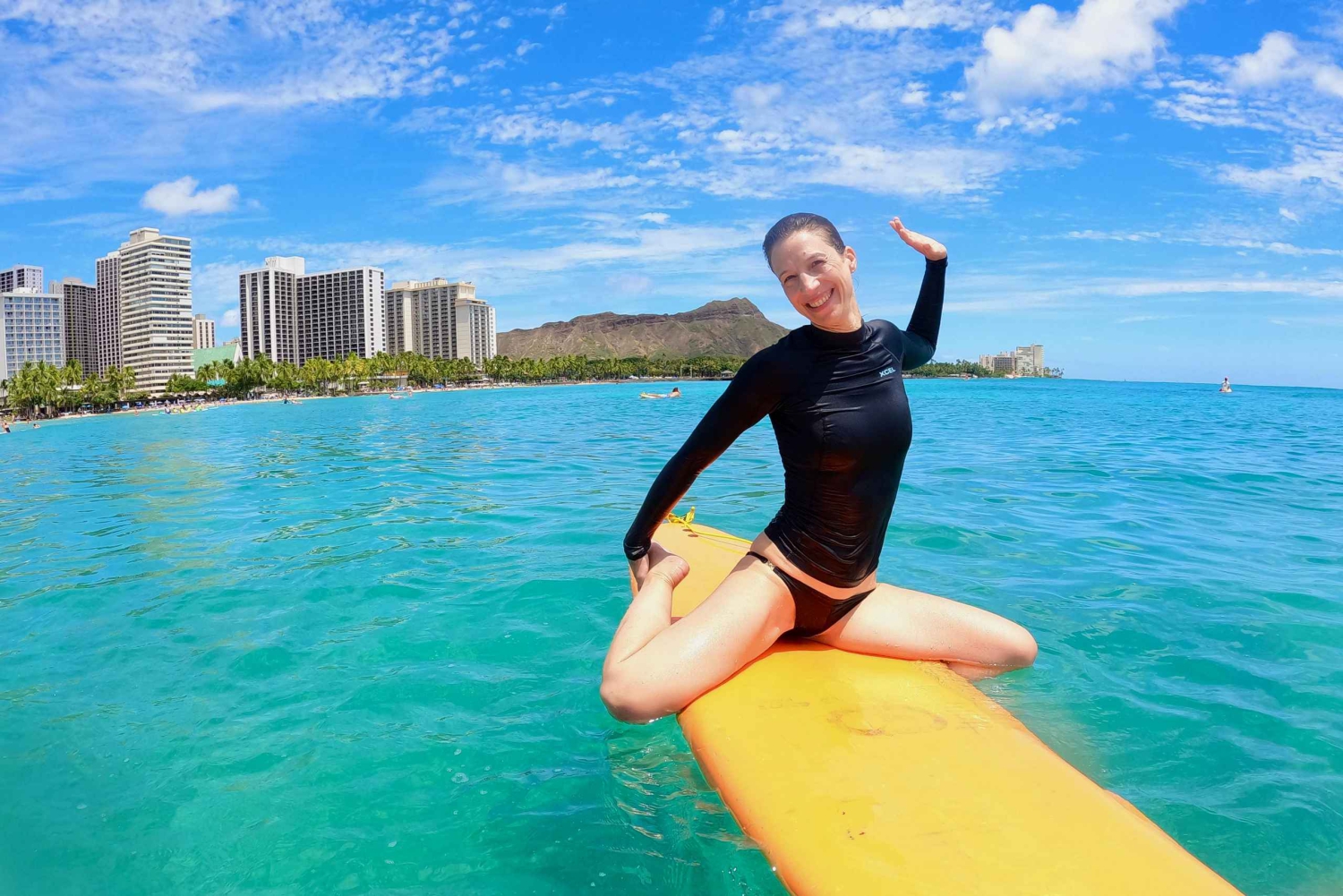 Oahu: Waikiki Anfänger-Privatsurfkurs - weiblicher Guide