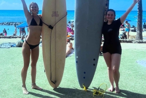 Oahu: Waikiki Anfänger-Privatsurfkurs - weiblicher Guide