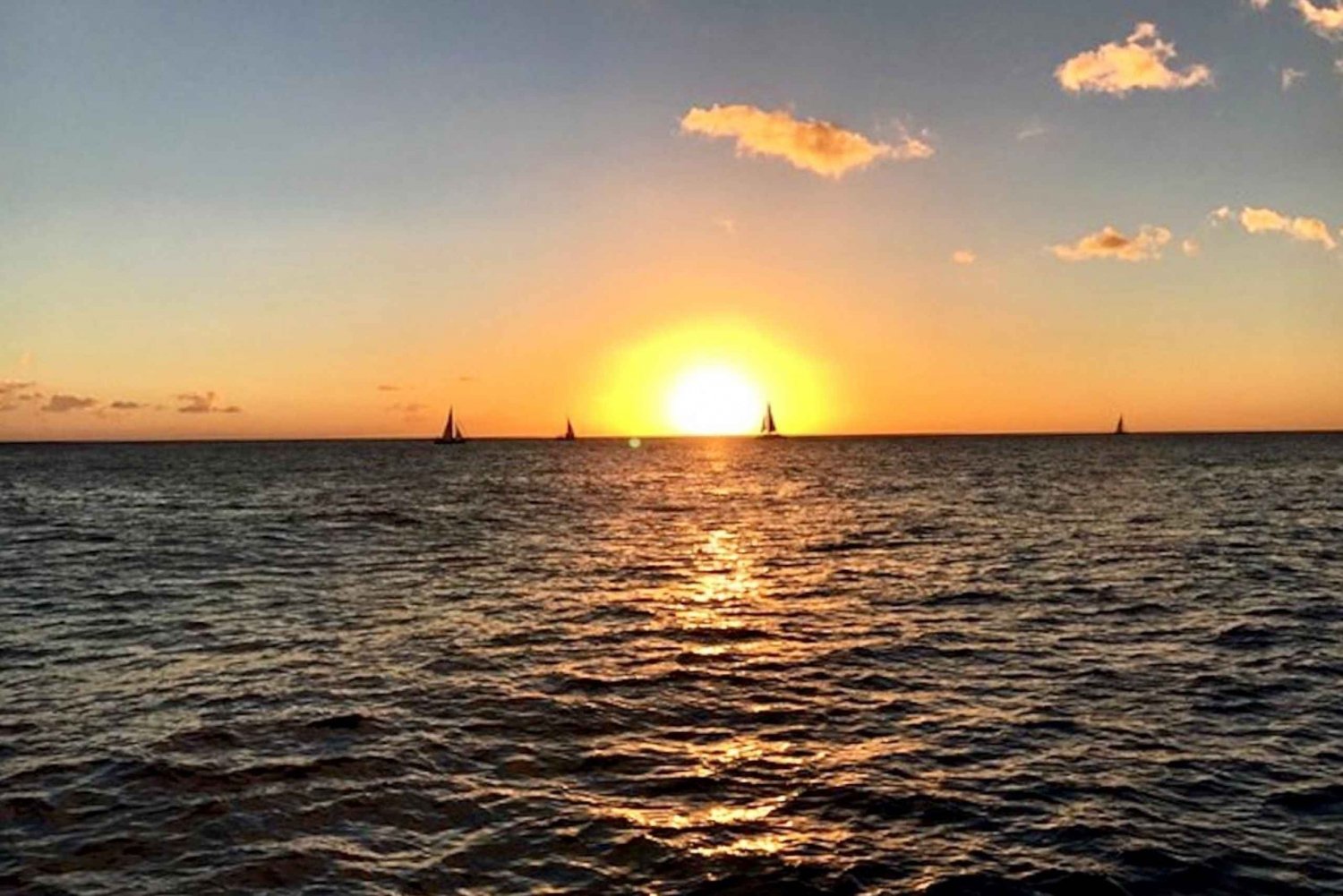 Oahu : croisière au coucher du soleil en bateau à fond de verre à Waikiki