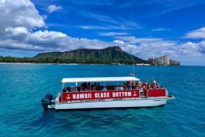 Oahu : croisière au coucher du soleil en bateau à fond de verre à Waikiki