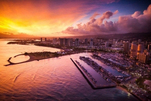 Oahu: Waikiki Sunset Doors On or Doors Off Helicopter Tour