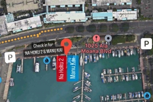 Cóctel privado en Honolulu al atardecer desde el puerto de Kewalo