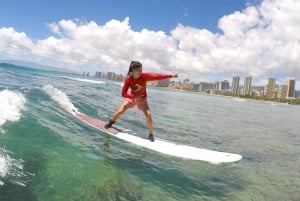 Privat surflektion på Waikiki Beach