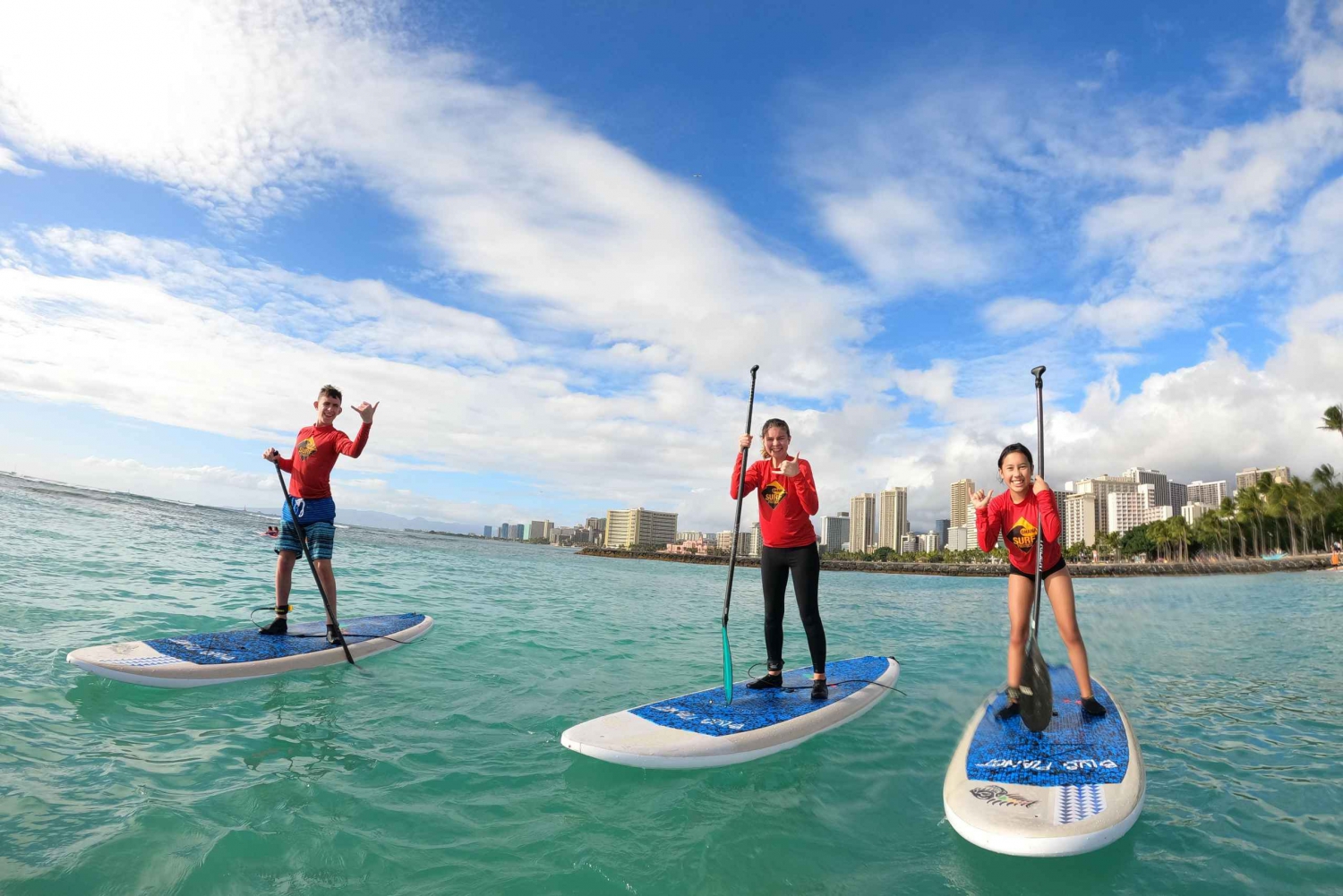 SUP Lesson in Waikiki, 3 or more students, 13yo or older