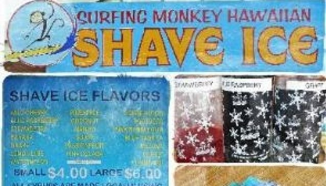 Surfing Monkey Shave Ice