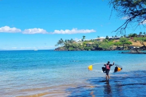 Turtle Town, Makena ; excursion en kayak et plongée en apnée sur fond transparent