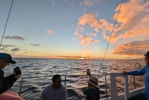 Waikiki Beach Sunset Sail and Swim på en seilkatamaran