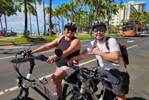 Waikiki: rondleiding op een e-bike met lokale geschiedenis en uitzicht op de oceaan