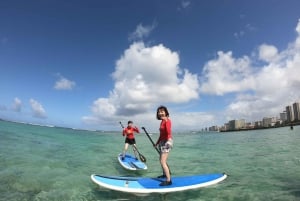 Waikiki Semi-privat SUP-leksjon: 2 studenter til 1 instruktør
