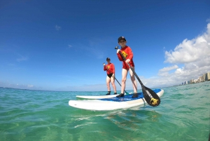 Waikiki Semi-private SUP lesson: 2 students to 1 instructor