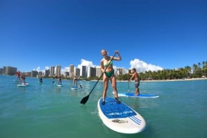 Lezione di SUP semi-privata a Waikiki: 2 studenti per 1 istruttore