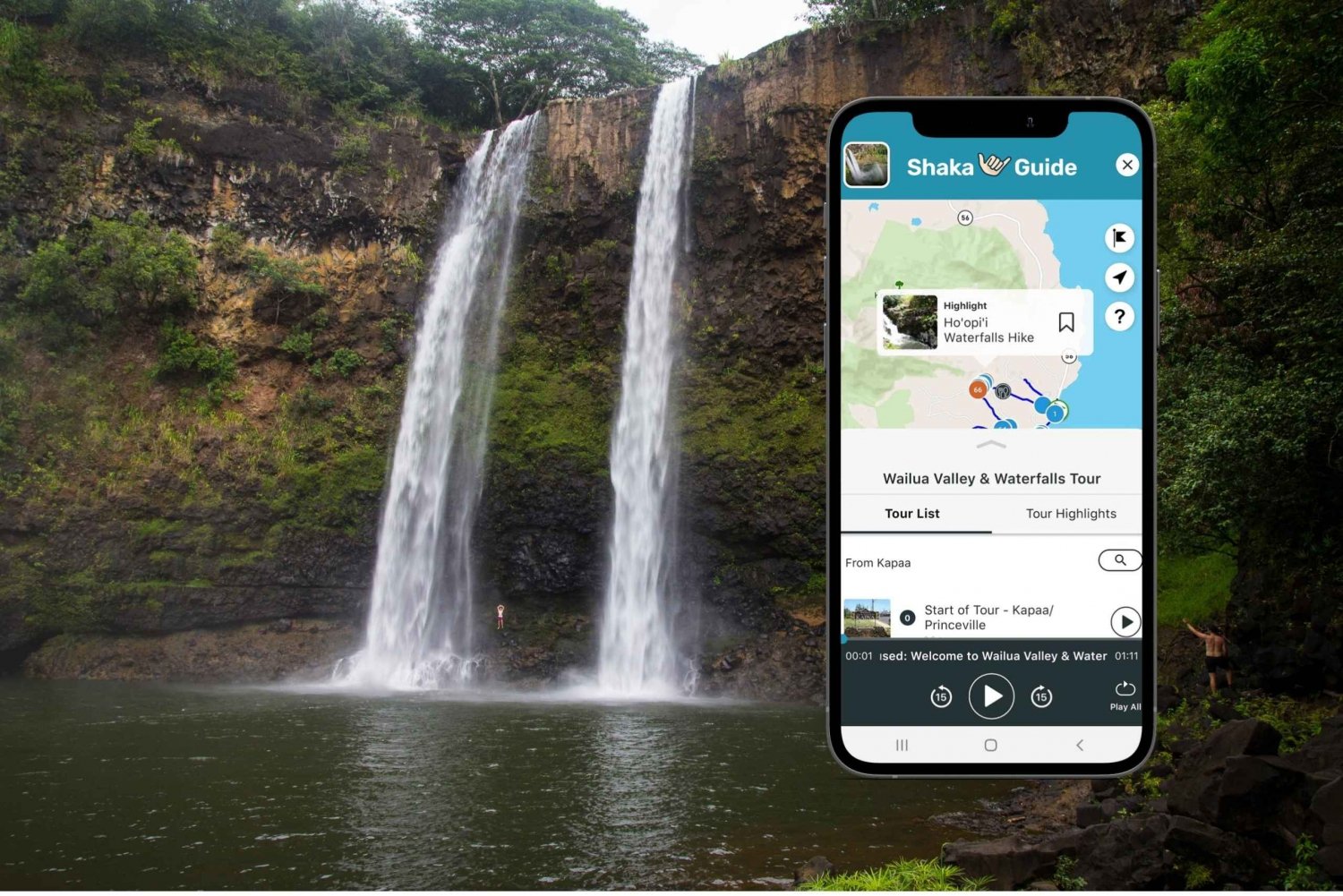 Vale de Wailua e cachoeiras em Kauai: Guia de Turismo em Áudio