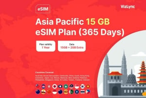 Asian 15 GB eSIM Data Plan - Stay connected On the Go !