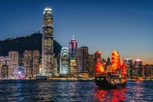 HK: Harbour Cruise Dinner, Open Top Bus, Temple Street Tour